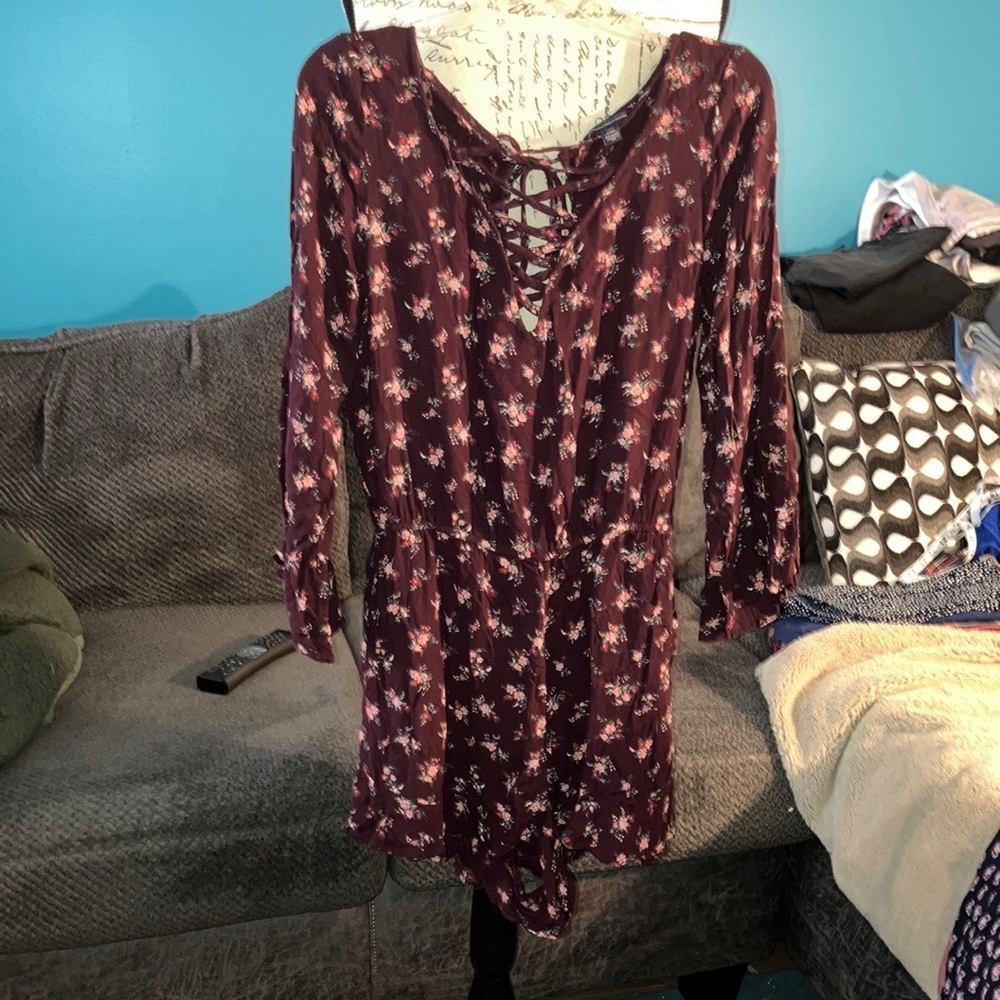 American Eagle Back Tie Romper, Large